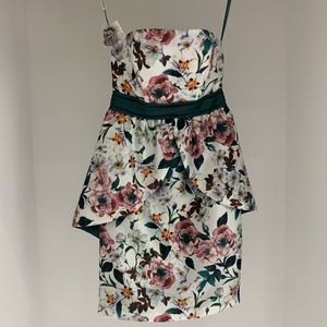 New MARFIL floral peplum cocktail dress